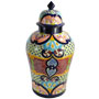 Mexican Handmade Ceramic Talavera Tibor -- o4007 Design 7